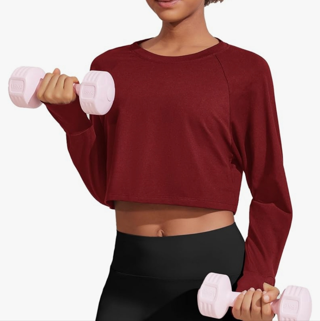 Long Sleeve Crop With Thumb Hole